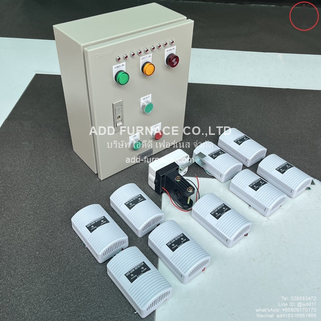 ควบคุมตรวจจับแก๊สรั่ว9จุด(มอเตอร์วาล์ว)Yamataha-GLD-12 9Point Application With Motor Valve(9)